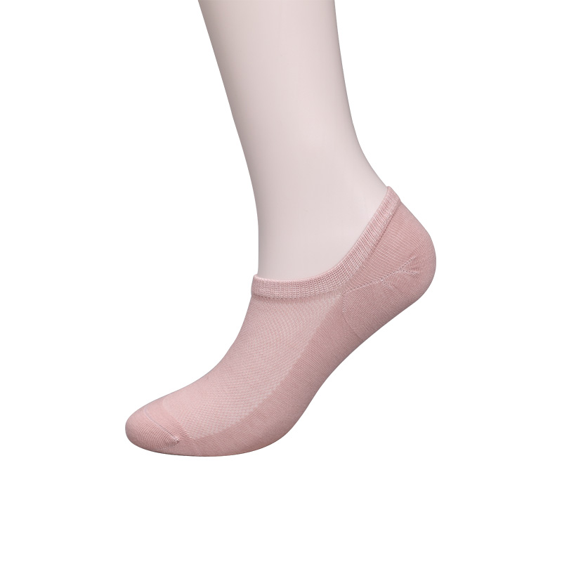 Ultravékony fésült pamut, nylon és spandex sima félhálós, kézzel varrott női zokni WSD1673