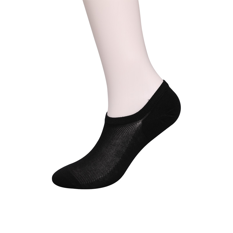 Ultravékony fésült pamut, nylon és spandex sima félhálós, kézzel varrott női zokni WSD1673