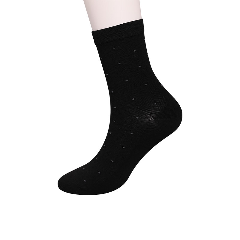 Puha fonású selyem nylon borítású ammónia, láthatatlan gyémánt alakú kis pont jacquard kézzel varrott téli vastag férfi zokni WSD2851
