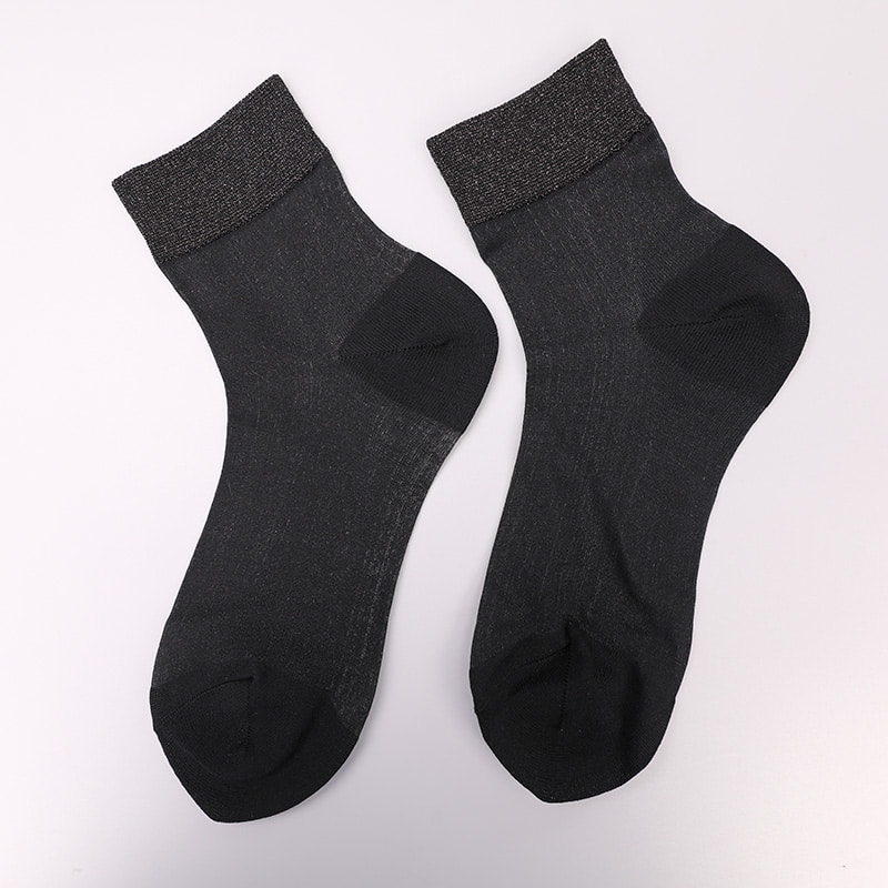 Divat átlátszó nylon selyem pamut alsó női zokni Szuperfinom nylon átlátszó selyem női zokni Kristály selyem női zokni WSD1946