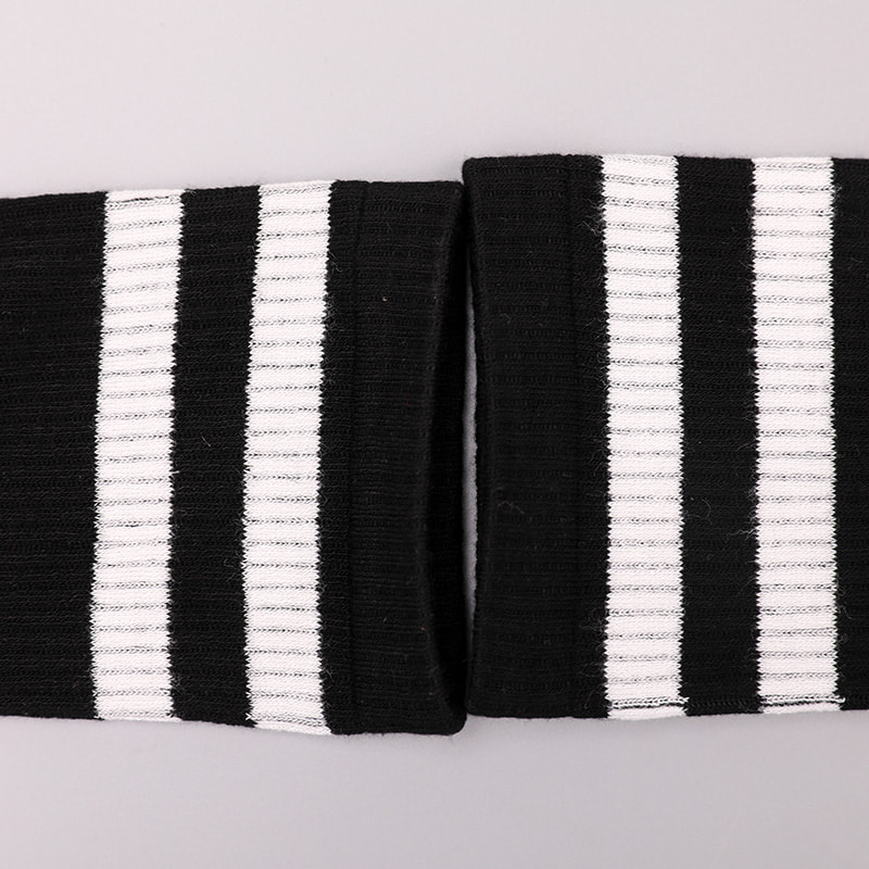 Puha fonott selyem nylon ammóniával borított 2 vízszintes csíkkal és megerősített, kézzel varrott női zokni WSD1536
