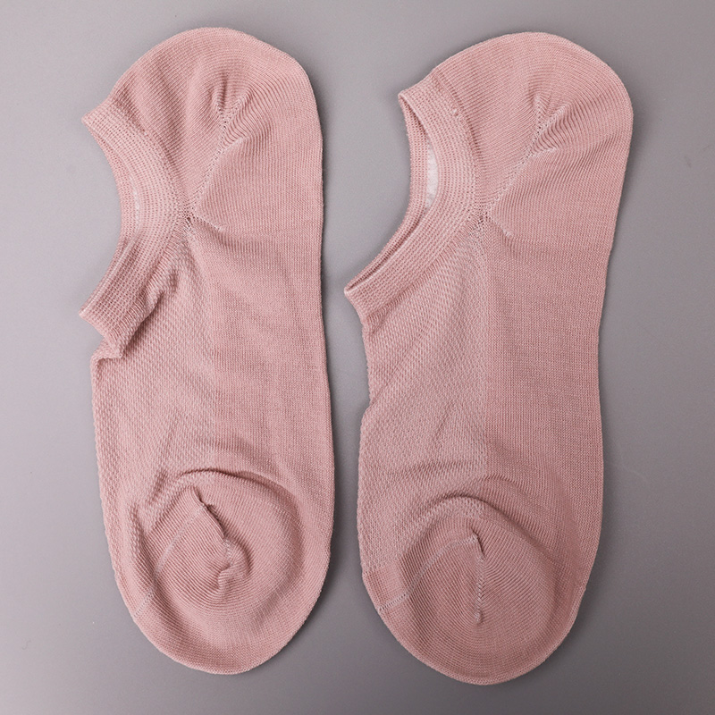Ultravékony fésült pamut, nylon és spandex sima félhálós, kézzel varrott női zokni WSD1673