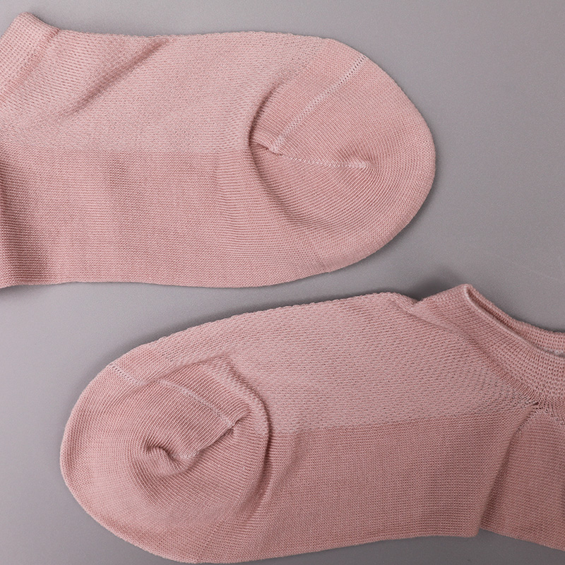 Ultravékony fésült pamut, nylon és spandex sima félhálós, kézzel varrott női zokni WSD1673