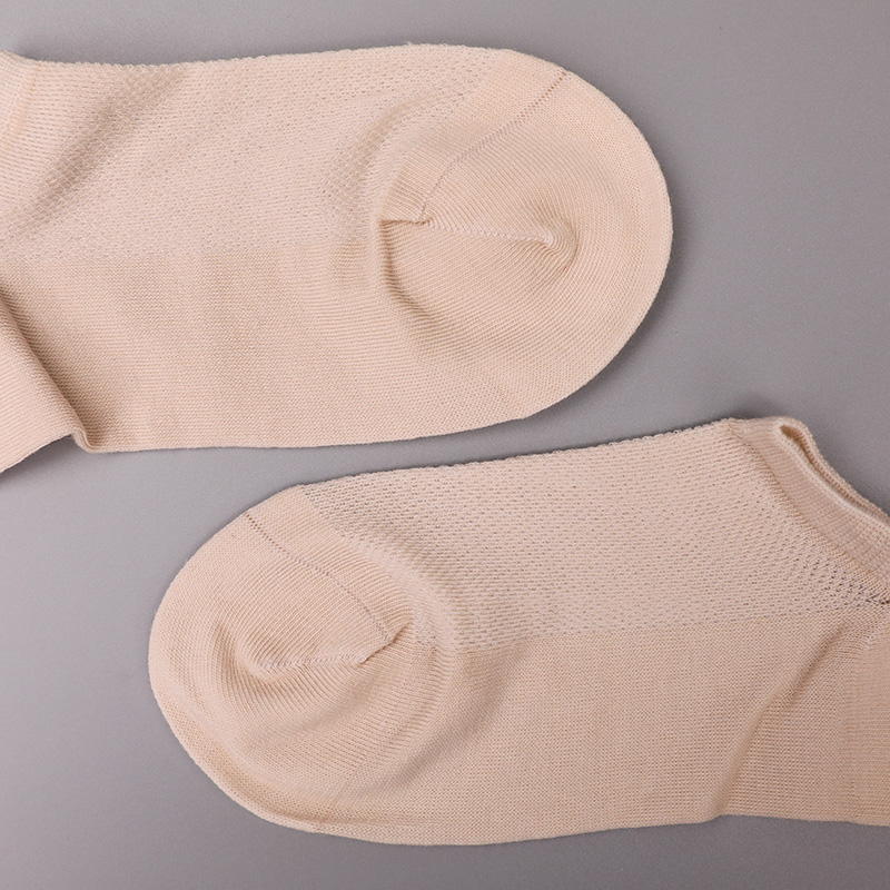 Ultravékony fésült pamut, nylon és spandex sima félhálós, kézzel varrott női zokni WSD1673