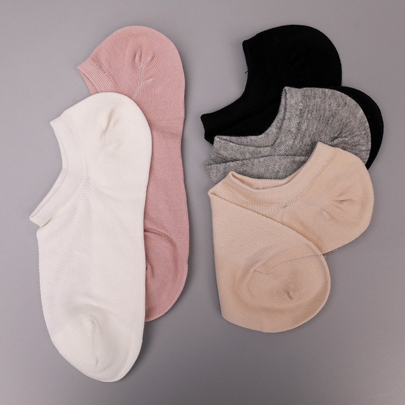 Ultravékony fésült pamut, nylon és spandex sima félhálós, kézzel varrott női zokni WSD1673