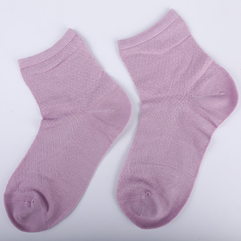 Puha bambuszszálas nylon táska, vékony kis gyémánt alkalmi női zokni, kézzel varrott női zokni WSD1689