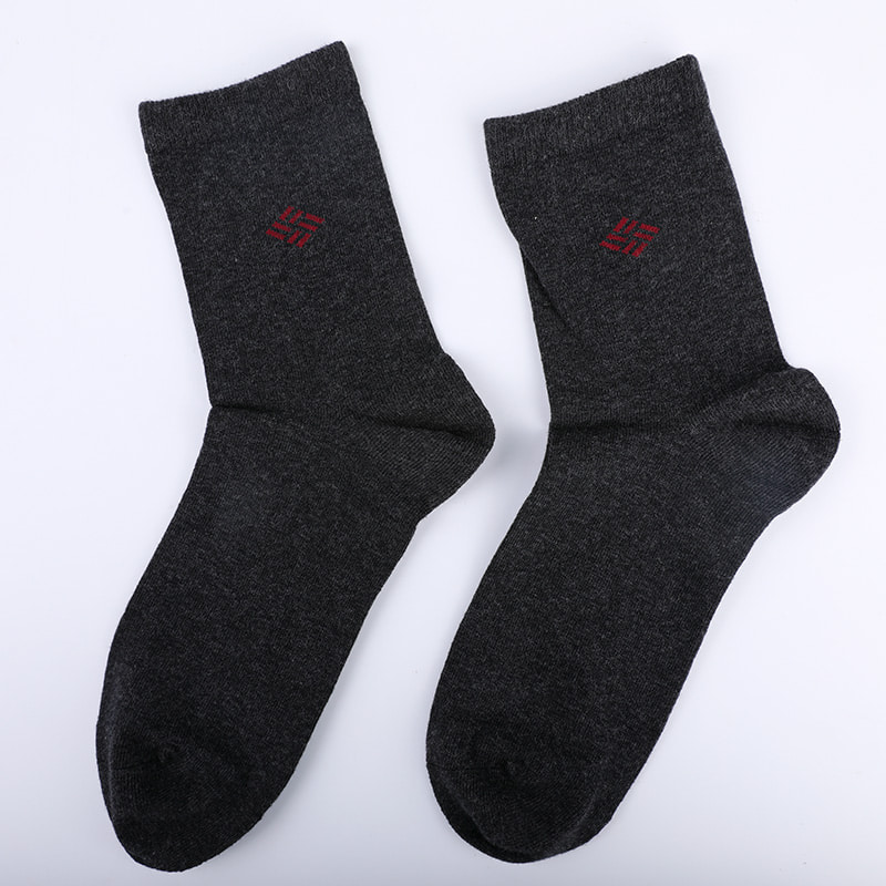 Fésült pamut pamut burkolt ammónia zokni 98% pamut fonal kis jacquard kézzel varrott őszi és téli férfi zokni WSD2581