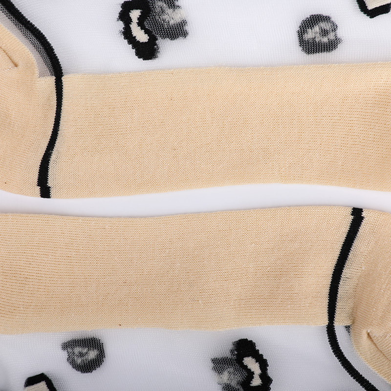 Divat átlátszó nylon selyem pamut alsó női zokni Leopárd mintás virág átlátszó selyem női zokni Kristály selyem női zokni WSD1939