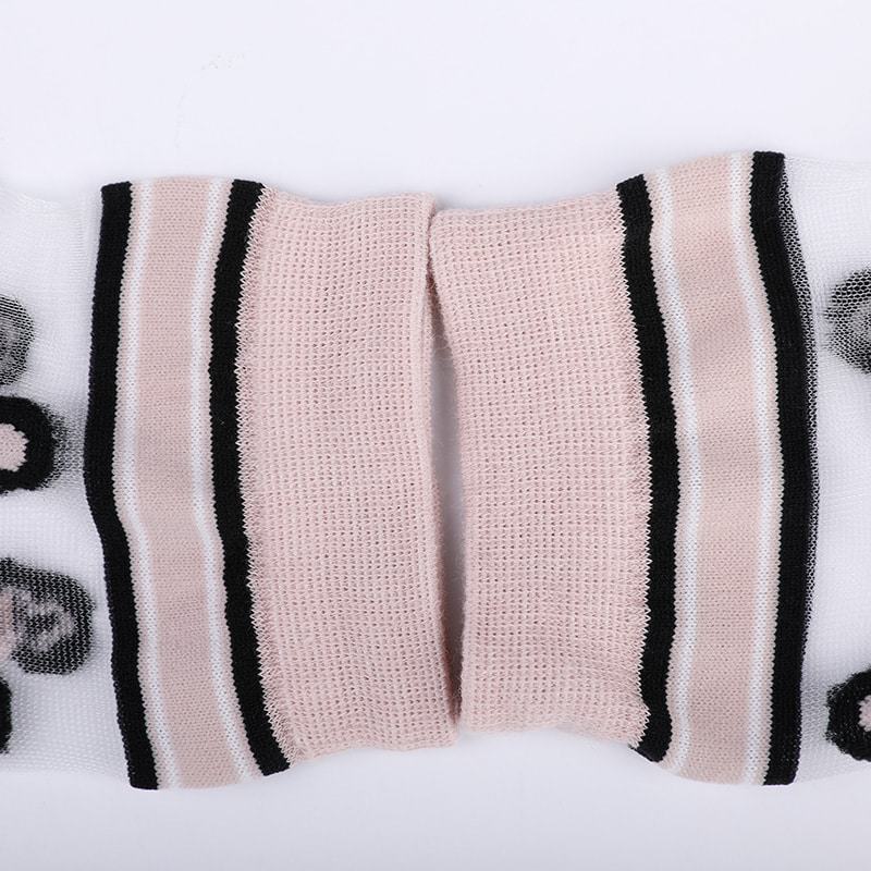 Divat átlátszó nylon selyem pamut alsó női zokni Leopárd mintás virág átlátszó selyem női zokni Kristály selyem női zokni WSD1939