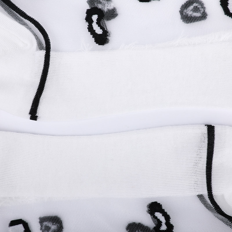 Divat átlátszó nylon selyem pamut alsó női zokni Leopárd mintás virág átlátszó selyem női zokni Kristály selyem női zokni WSD1939