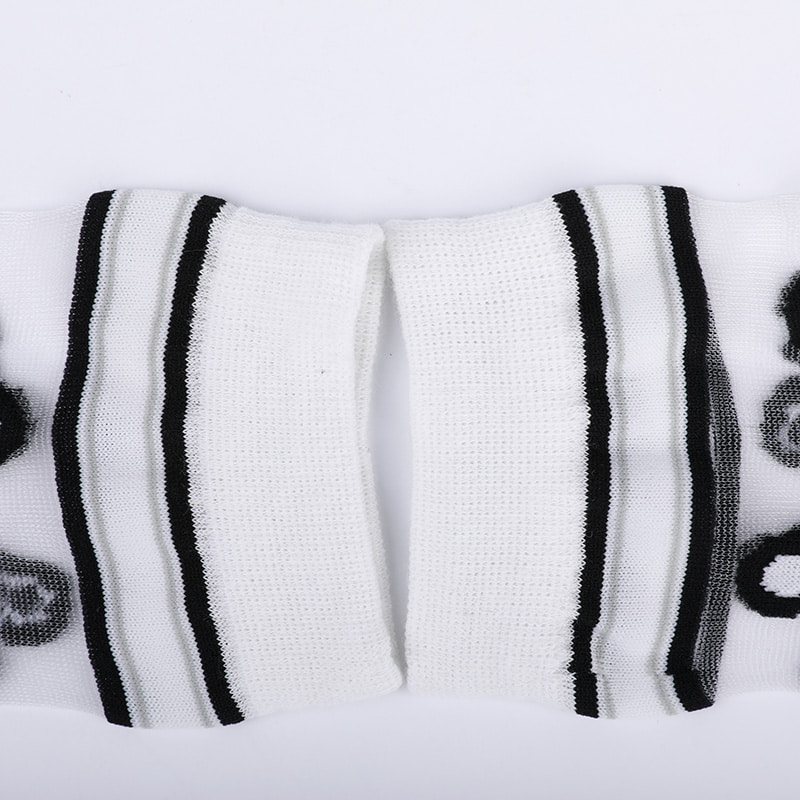 Divat átlátszó nylon selyem pamut alsó női zokni Leopárd mintás virág átlátszó selyem női zokni Kristály selyem női zokni WSD1939