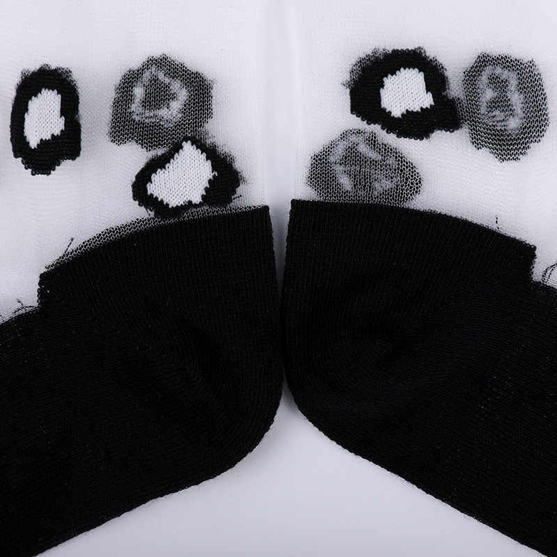 Divat átlátszó nylon selyem pamut alsó női zokni Leopárd mintás virág átlátszó selyem női zokni Kristály selyem női zokni WSD1939